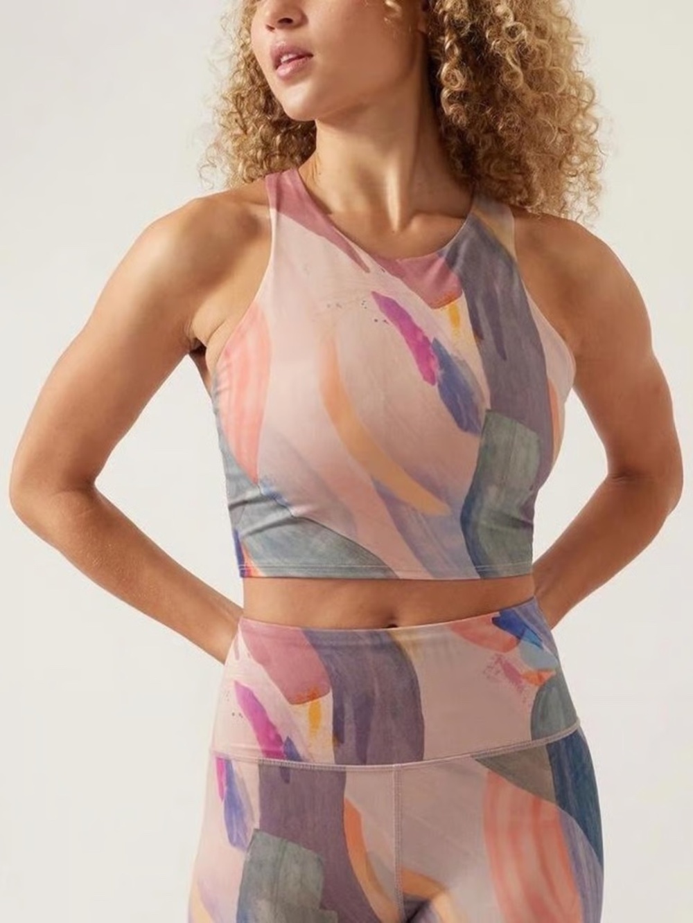 Athleta Concious Crop Tank Top Vibrant Orchid Size Large